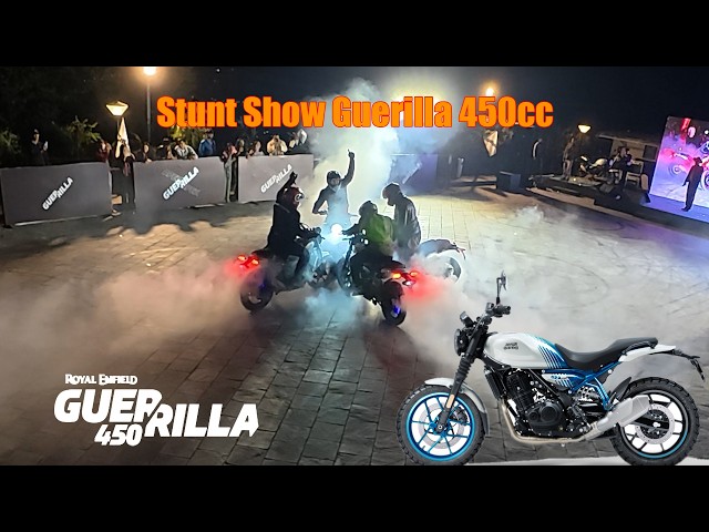 Stunt Show of Royal Enfield Guerrilla 450cc