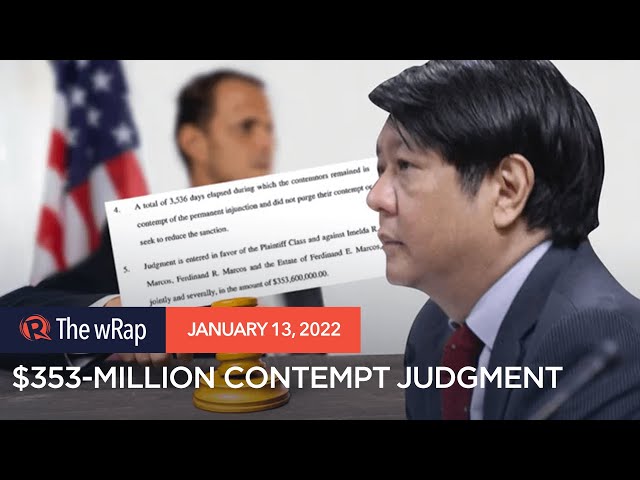 Marcos Jr. continues to evade $353-million contempt judgment of US