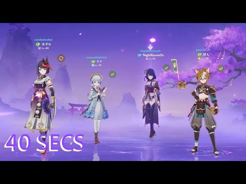 Raiden no Inazuma Tono Defeated in 40 seconds.