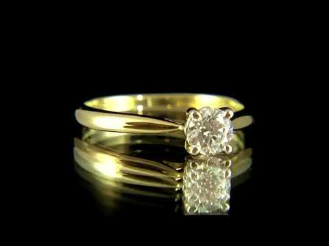 DR028 0.47 Carat Round Cut Solitaire Diamond Engagement Ring
