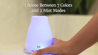 Product video: HealthSmart Essential Oil Diffuser for Aromatherapy 