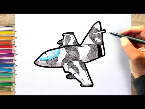Comment dessiner un avion de chasse dessin facile