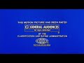 MPAA G Rating Screen