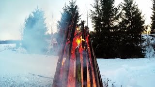 Powerful Shaman Drumming Native American 4K FIRE (2 HOURS)