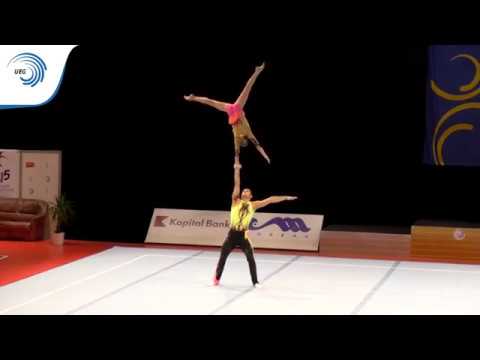 Artur BELIAKOU & Volha MELNIK (BLR) – 2015 Acrobatic European bronze medallists Balance