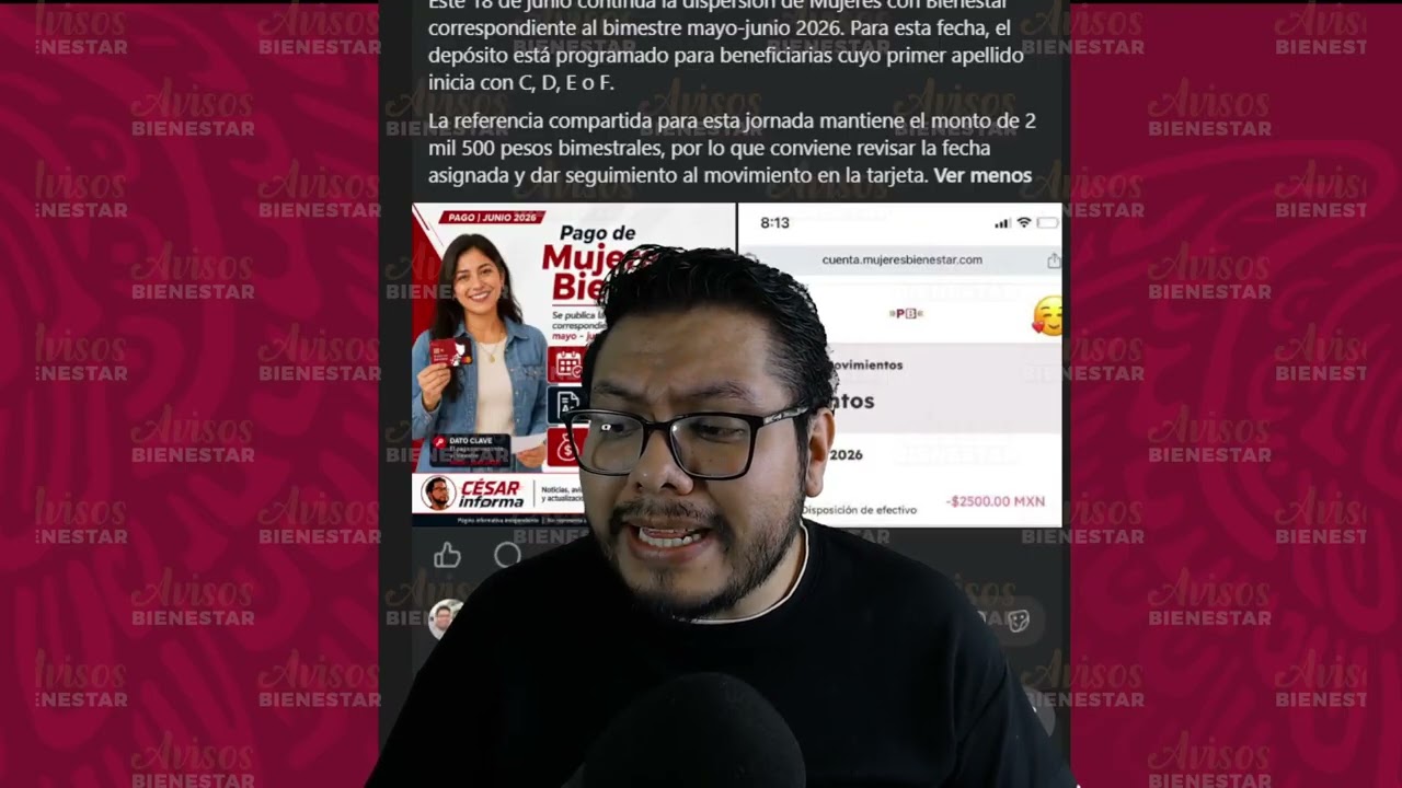 ¡MUJERES CON BIENESTAR! aun no te enteras ya esta los 2 mil 500 pesos de mayo - junio 2026