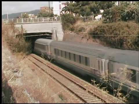 Marcia parallela tra Intercity 551 Roma T.ni - Reggio Calabria C.le e Carrozza diagnostica Aldebaran
