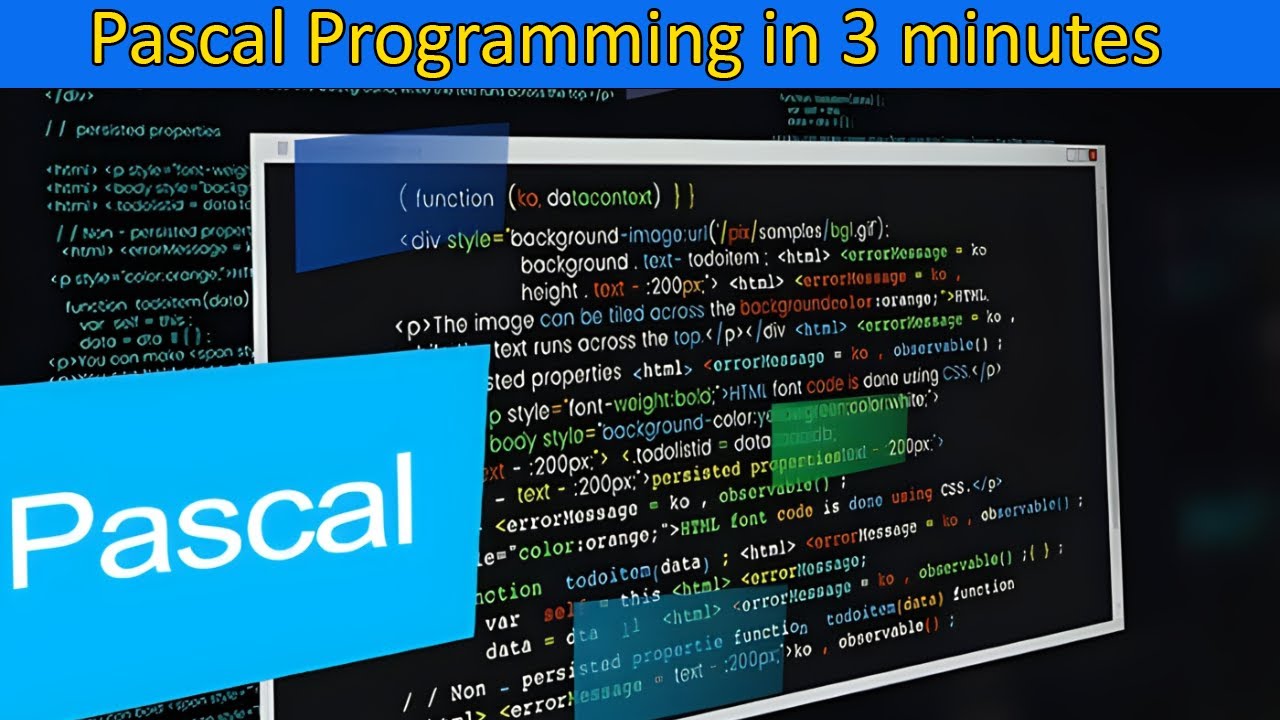 Pascal Programming in 3 minutes!