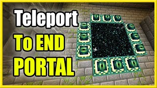 How to Teleport to End Portal & Stronghold in Minecraft (Command Tutorial)