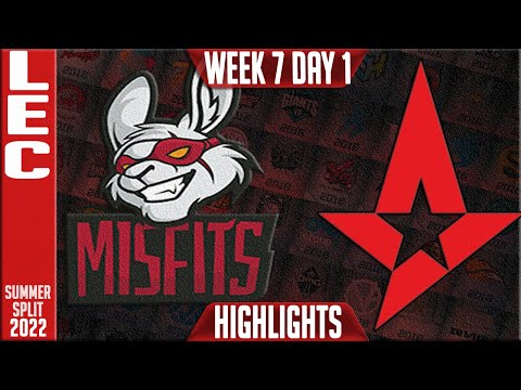 MSF vs AST Highlights | LEC Summer 2022 W7D1 | Misfits Gaming vs Astralis