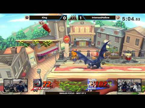 Flatiron 3 Singles Pools - King (Luigi/Meta Knight) vs Intense|Mellow (Mario)