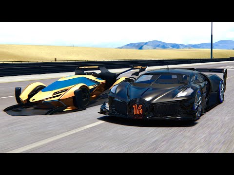 Lamborghini V12 GTR vs Bugatti Black Devel at 20 KM Drag Race