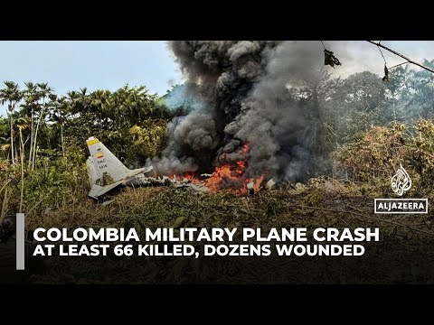Colombian military plane crash kills at least 66, wounds dozens