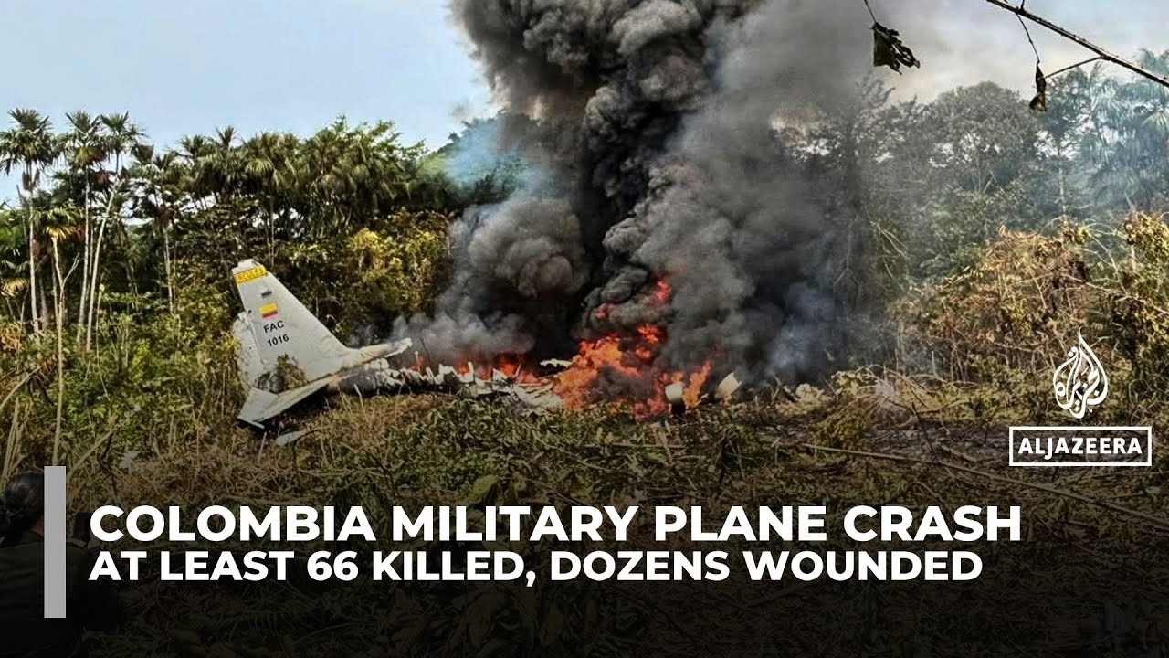 Colombian military plane crash kills at least 66, wounds dozens