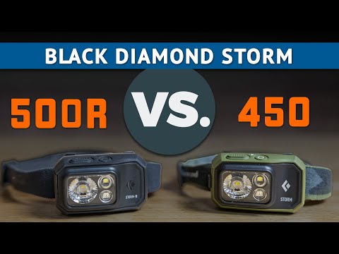 My favorite headlamps: Black Diamond storm 500R VS the storm 450.