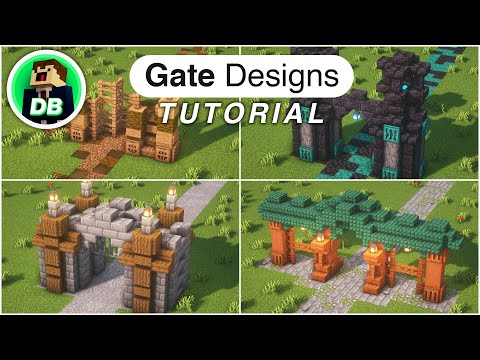Minecraft: How to build 4 Easy Gate Designs (Tutorial)