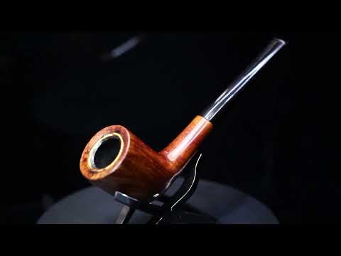 Vintage BASKET Imported Briar Meerschaum lined  ESTATE PIPE Slanted dublin shape