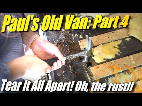 Paul's Old Van Part 4: Tearing out the interior with my wife