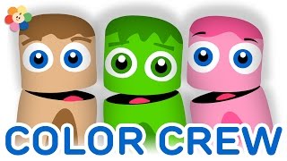 Color Collection 5: Pink, Green &amp; Brown | Colors for Children to Learn | Color Crew | BabyFirst