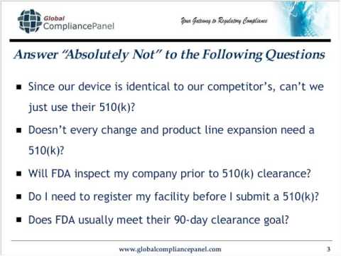 Requirements Contents and Options : The 510k Submission