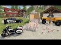 Police arrest bad guy stealing birthday cakes | Farming Simulator 22