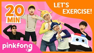 Let&#39;s Exercise! | Exercise Songs | +Compilation | Pinkfong Dance for Children