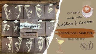 Making ☕️ ESPRESSO MARTINI 🍸 Cold Process Soap w/ Coffee & Cream❣️ | Ellen Ruth Soap