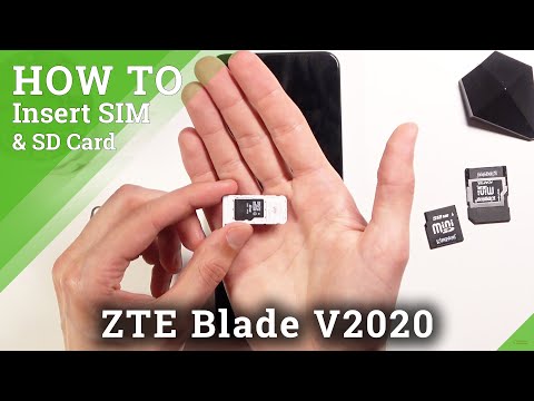 How Insert Nano SIM & Micro SD Cards in ZTE Blade V2020 – SIM & SD Tray Location