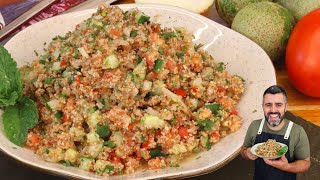 TABBOULEH SALAD MADE WITH WHEAT FOR KIBBEH - ARABIC RECIPE - SIMPLE AND EASY - Recipes from Dad