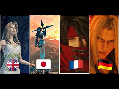 ENGLISH vs JAPANESE vs FRENCH vs GERMAN Voice Comparison - Final Fantasy VII Rebirth