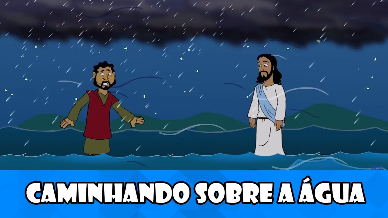 DESENHOS BÍBLICOS - CAMINHANDO SOBRE AS ÁGUAS