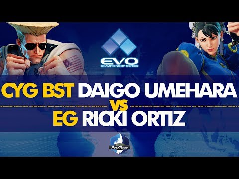 CYG BST Daigo Umehara (Guile) VS EG Ricki Ortiz (Chun-Li) - EVO 2019 Top 128 - CPT 2019