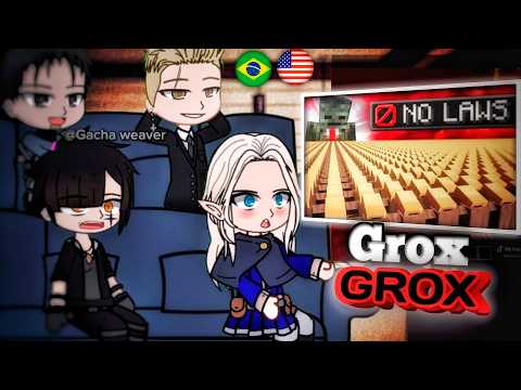 {NTR} Bad ending party reacts to Lihan as GROX | part 2, Gacha react to Minecraft 🇧🇷🇺🇲