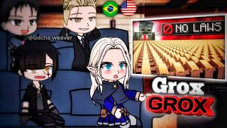 {NTR} Bad ending party reacts to Lihan as GROX | part 2, Gacha react to Minecraft 🇧🇷🇺🇲