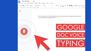 Use Voice Recognition in Google Docs: Voice Typing