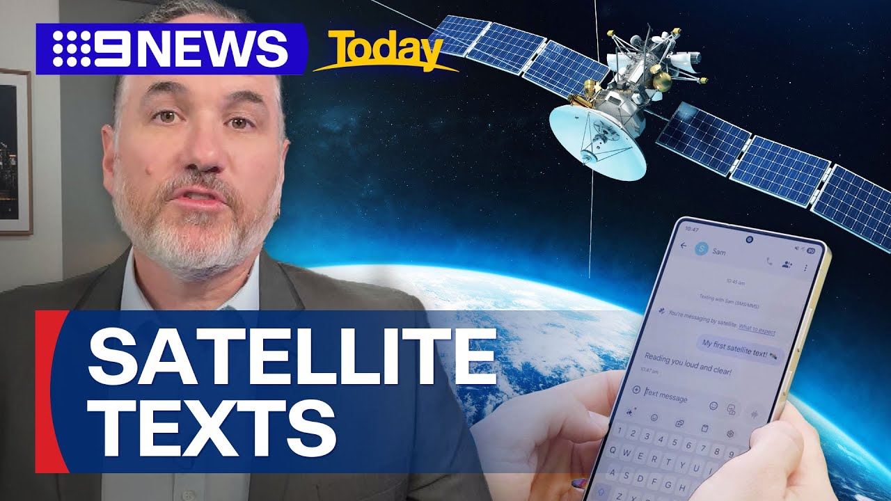 Telstra launches first-ever satellite text service | 9 News Australia