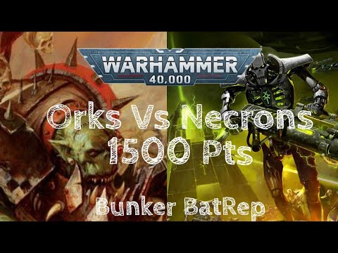 Warhammer 40K 9th Edition Battle Report. 1500 Points Necrons Vs Orks