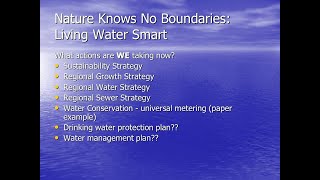 preview picture of video 'Part 2 - Ron Neufeld, City of Campbell River, explains need for alignment with Living Water Smart'
