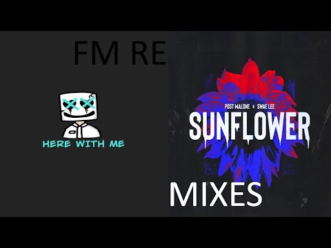 Here With Me X Sunflower - Mashup