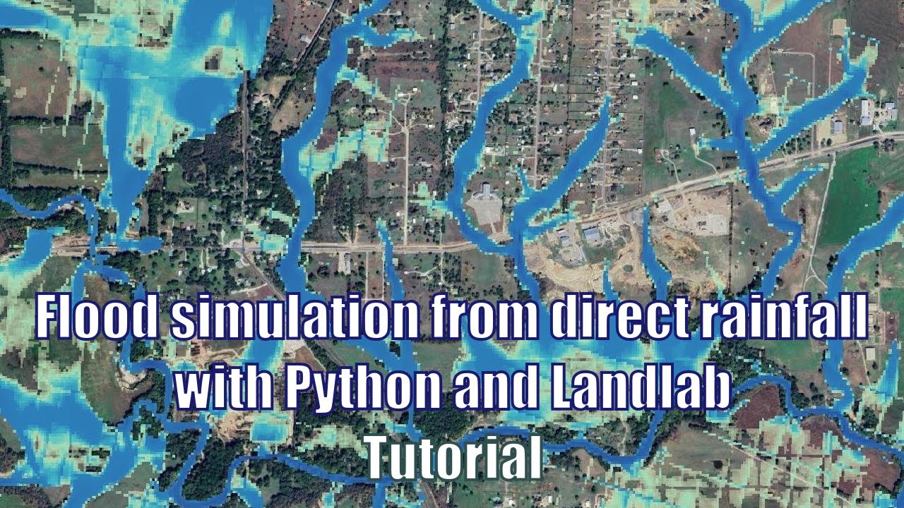 Flood simulation from direct rainfall with Python and Landlab - Tutorial