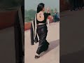 Black Saree Hot Figure Backless Saree