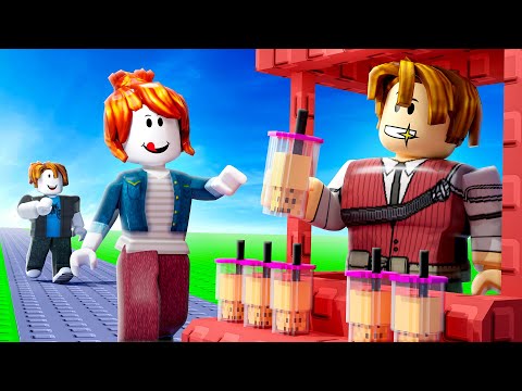 FIQUEI RICO em 24h VENDENDO BUBBLE TEA no Roblox (My Boba Stand)