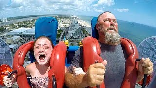 Dads & Daughters #3 | Funny Slingshot Ride Compilation