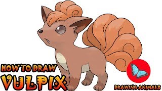 How To Draw Vulpix From Pokemon | Drawing Animals