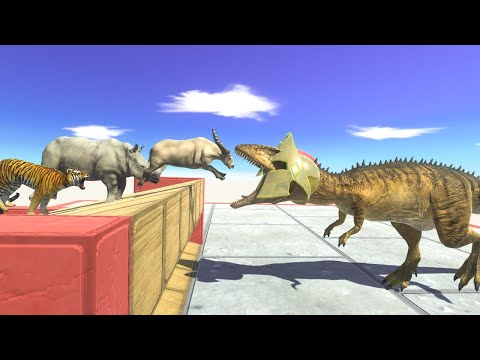 Mammals Neighbors Attack Soldier Carcharodontosaurus - Animal Revolt Battle Simulator
