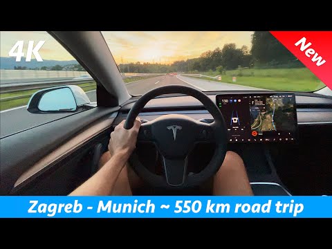 Tesla Model 3 Long Range 2021 Zagreb - Munich road trip | Dangerous Autopilot situation at night 😬