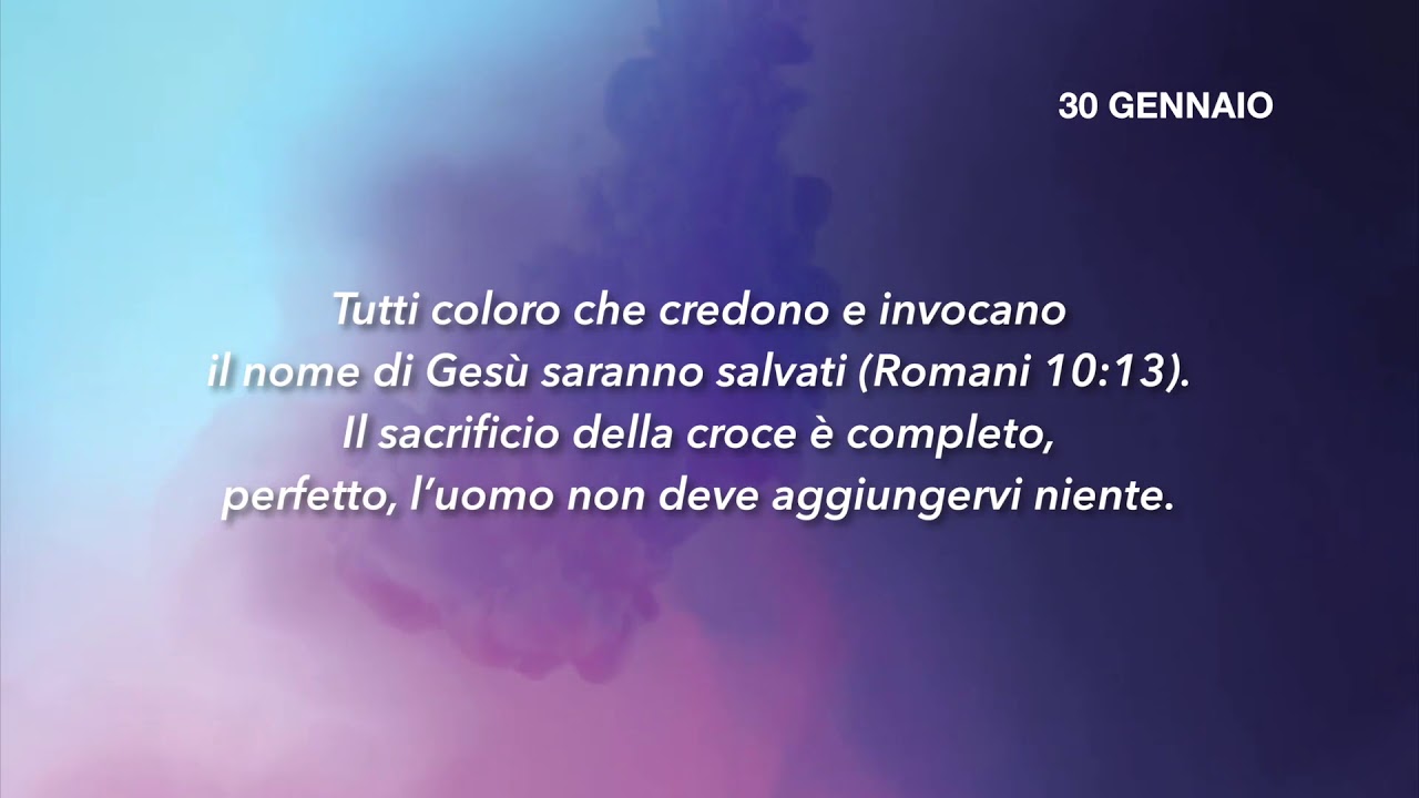 Meditazione Calendario "Parole di Vita" del 30 Gennaio 2019