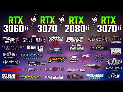 RTX 3060 Ti vs RTX 3070 vs RTX 2080 Ti vs RTX 3070 Ti in 2025 | Test in 33 Games | 1080p