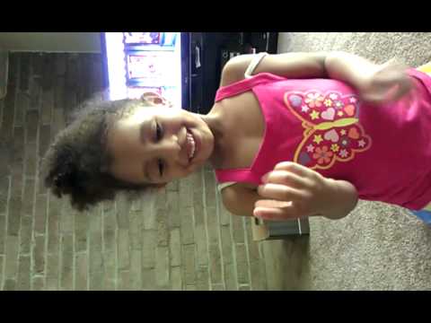 Jaslin singing a new song at daycare