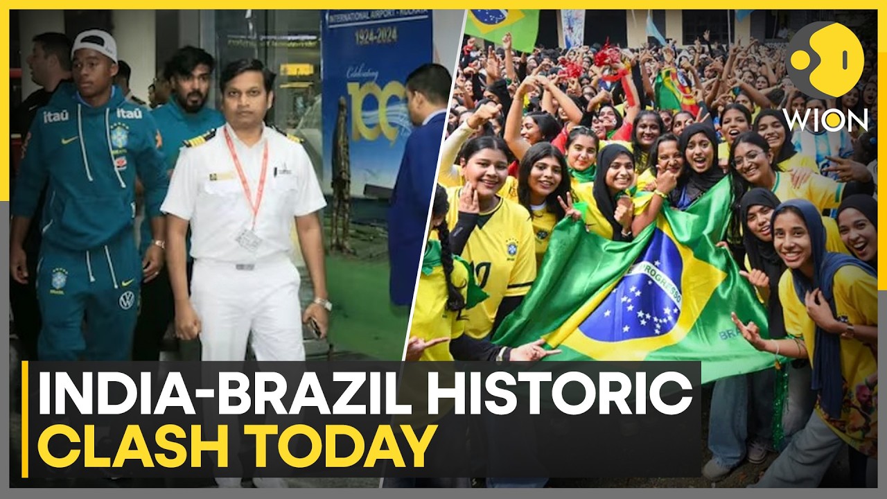 Five-Time World Champions Brazil Face India in Kolkata | WION News